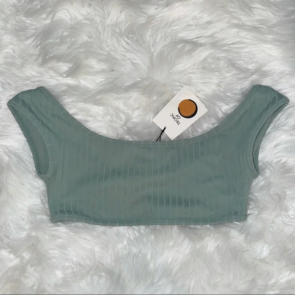 Tropic of C Dune Crop Bikini Top in Sage - Picture 8 of 11